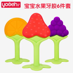 优恩婴儿牙胶6件套 萌宝口腔训练与早期卫生的贴心伙伴